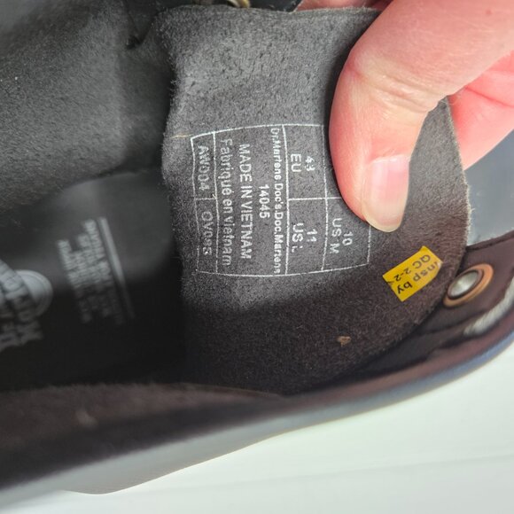 Dr. Doc Martens Men’s 10 Women's 11 Felix Ankle Combat Boots Black Lace Up 14045 - Picture 7 of 7